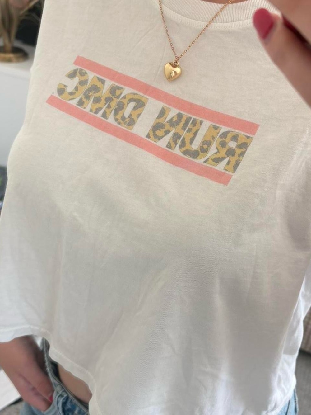 Y2K Run DMC white crop top!!